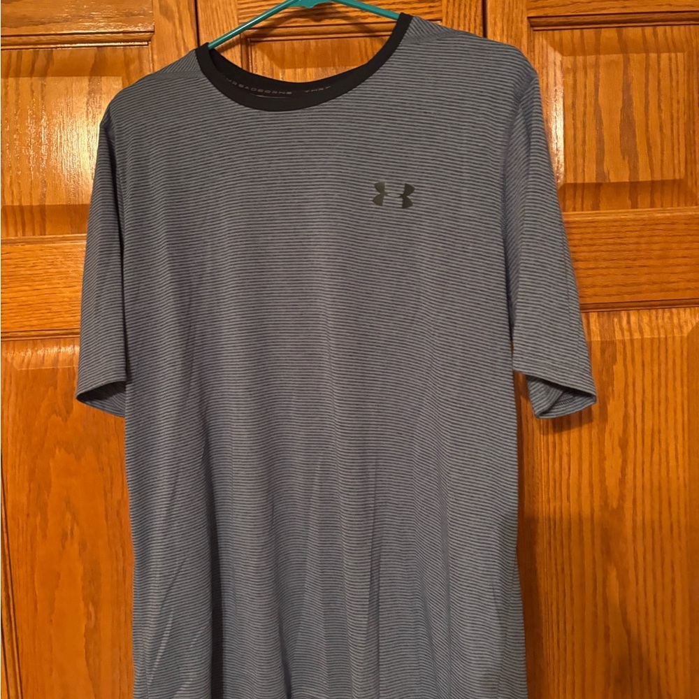 Under Armour Men's Blue Striped Shirt